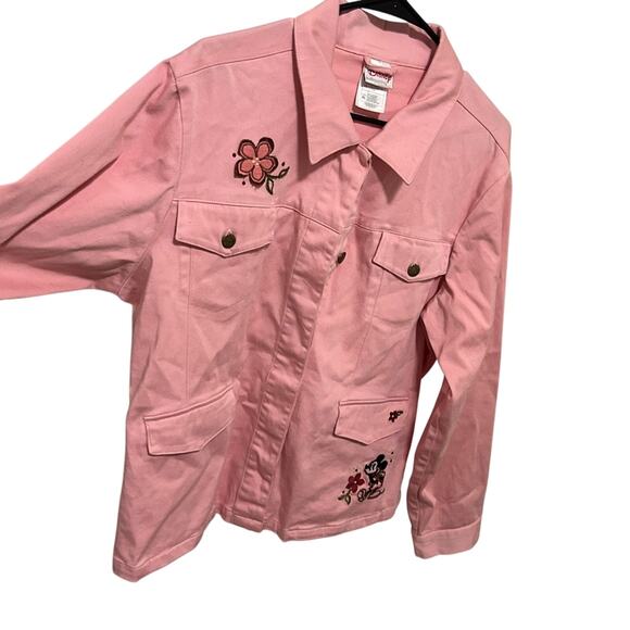 Disney Minnie Mouse Embroidered Pink Jacket Women’s XL - Picture 6 of 6
